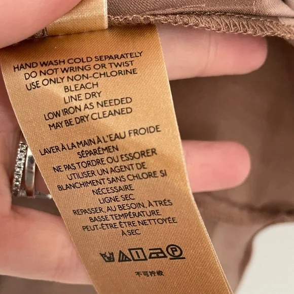 Free People Arzel Mini Dress Long Sleeve Cinnamon Size Small Pleated Boho.    11 - Picture 16 of 16